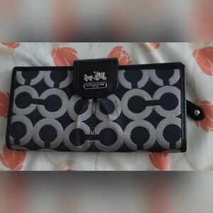 (SOLD) Coach Black and Gray Wallet